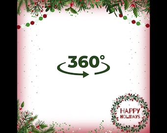 360 holiday Photo Booth overlay, garland holiday overlay, 360 template, 360 Christmas overlay, 360 video camera, holiday Photo Booth 360