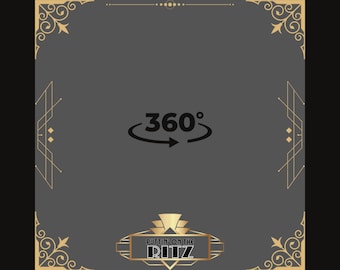 360 Photo Booth overlay, prom 360 overlay, video booth overlay template, art deco overlay, roaring 20s overlay, birthday overlay gatsby