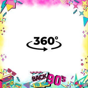 360 Photo Booth overlay template, 90s party overlay, 360 birthday overlay, video booth overlay, 90s photobooth template, 360 Photo Booth