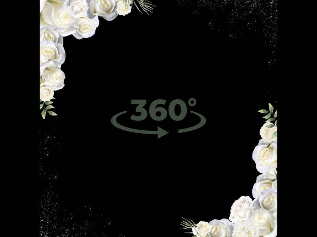 White Roses Overlay 360 Photo Booth Overlay, Rose Overlay, Wedding Overlay, White Rose ...