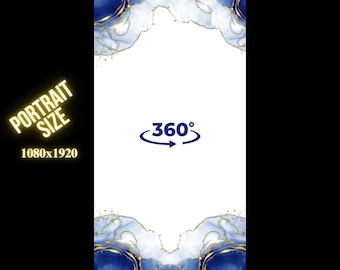 360 photo booth overlay, 360 video overlay, gold and blue photo booth overlay, 360 wedding overlay, 360 portrait overlay, birthday 360