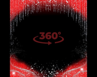 360 Photo Booth Overlay, rot silber funkeln Overlay, Photo Booth Overlay, Hochzeit Overlay, Geburtstag Overlay, Video Overlay in Zeitlupe