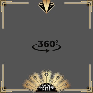 360 Photo Booth overlay, prom 360 overlay, video booth overlay template, art deco overlay, roaring 20s overlay, birthday overlay gatsby