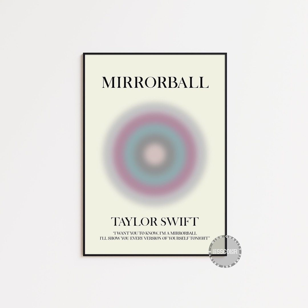 Taylor Swift Posters /mirrorball Poster / Album Cover Poster Etsy