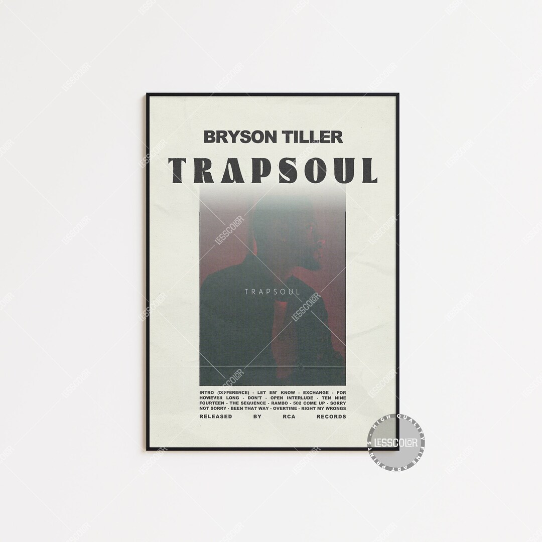 Bryson Tiller Posters / Trapsoul Poster Tracklist Album Cover Etsy