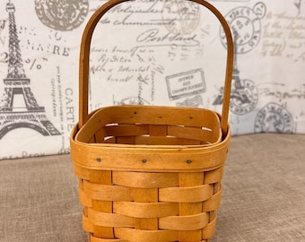 Longaberger 1998 Small Peg Basket (5x5x4.5)