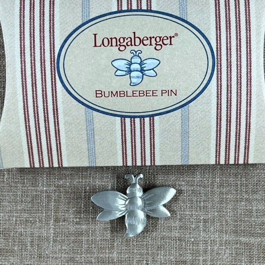 Longaberger 2002 Pewter Bumblebee Basket Pin New Etsy