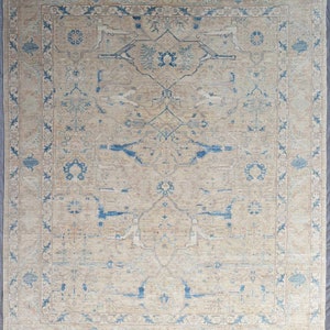 Tapis persan neutre style bijar, couleurs antiques, tapis afghan noué à la main, tapis en laine teint végétal, tapis de salon, tapis de bureau, 140 kpsi