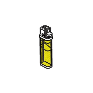 Lighter Machine Embroidery Design, Lighter, Fire, Cigarette