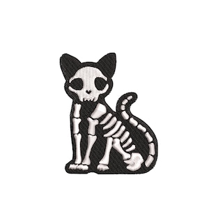 Diseño de bordado de gato negro, diseños de bordado de Halloween, patrón de bordado, archivos de bordado, diseños de bordado a máquina