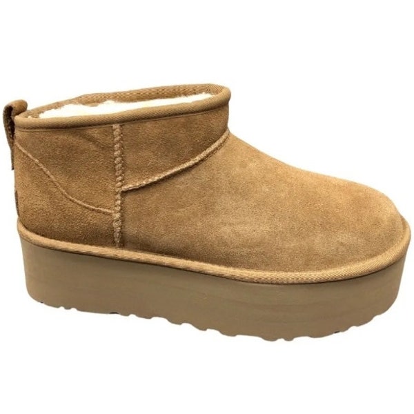 UGG Ultra Boots Inspired Antelope,Sheepskin snow boots for women,Winter Boots,Thick sole super mini boots,Christmas Gift For Her