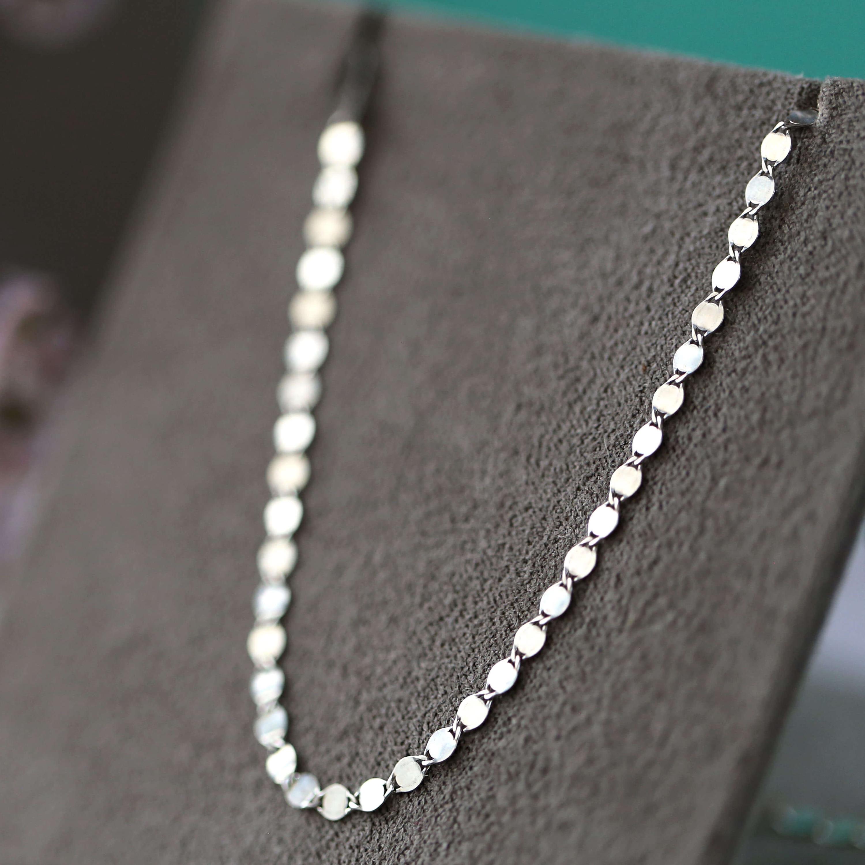 アクセサリー Silver 925 necklace and bracelet Mirror Chain Necklace, Chocer Bracelet & Anklet, 925 Sterling