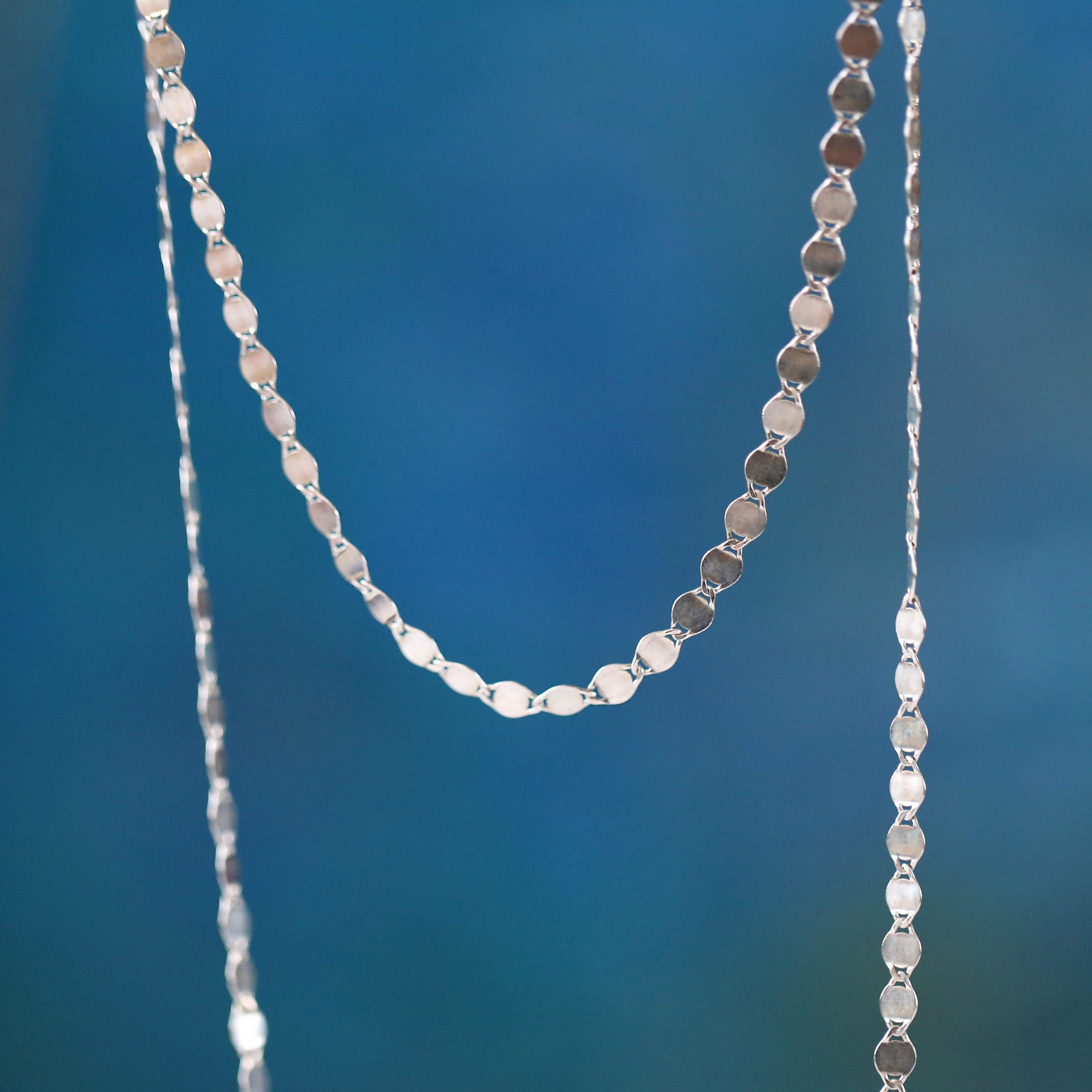 アクセサリー Silver 925 necklace and bracelet Mirror Chain Necklace, Chocer Bracelet & Anklet, 925 Sterling