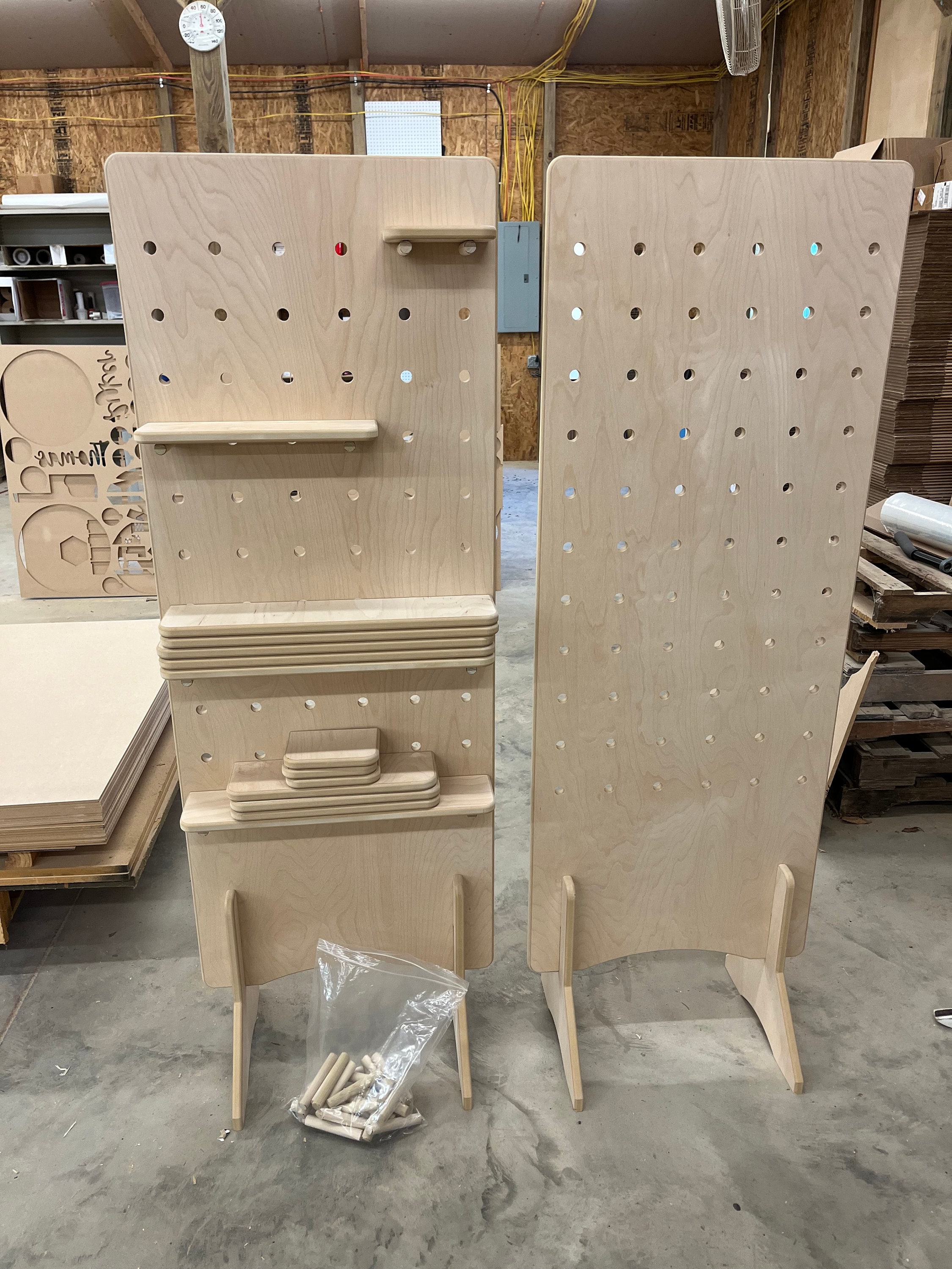 Peg board display stand digital file, 5 - files crv, eps, dxf, ai, svg. Display stand