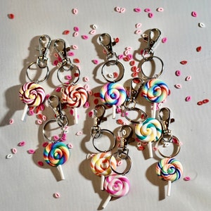 Swirl Lollipop Key Chain