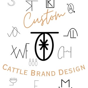 Custom Livestock Cattle Brand Digitalizing Service / Ranch Brand Design / Personalization / UNLIMITED EDITS until digital file is sent