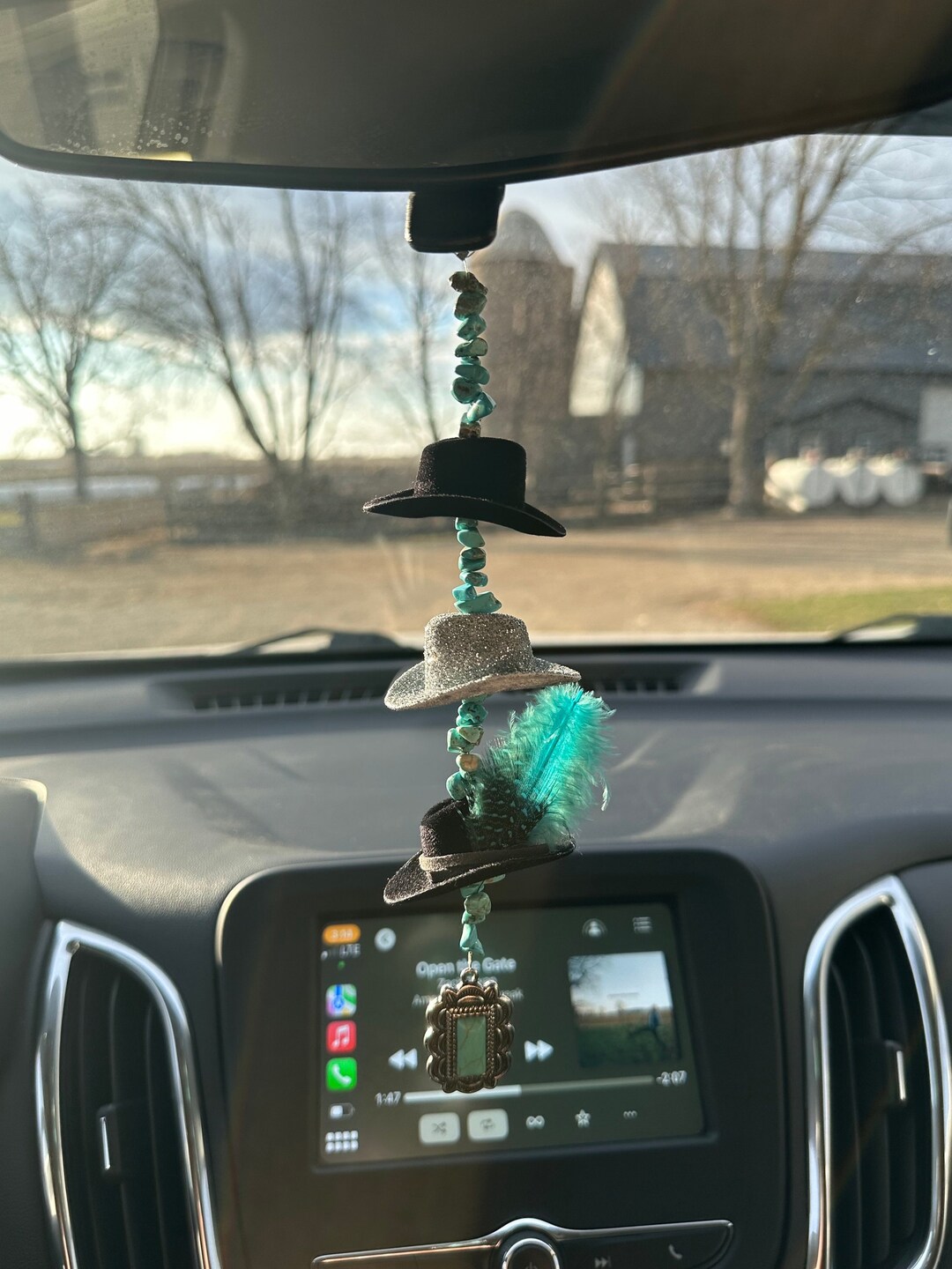 Cowboy Hat Western Car Accessories / Car Charms / Rearview Mirror Decor / Western Mini Cowboy