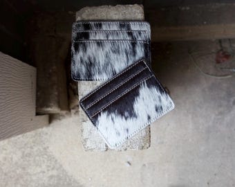 Cowhide Western Mini Wallet | Credit Card Holder