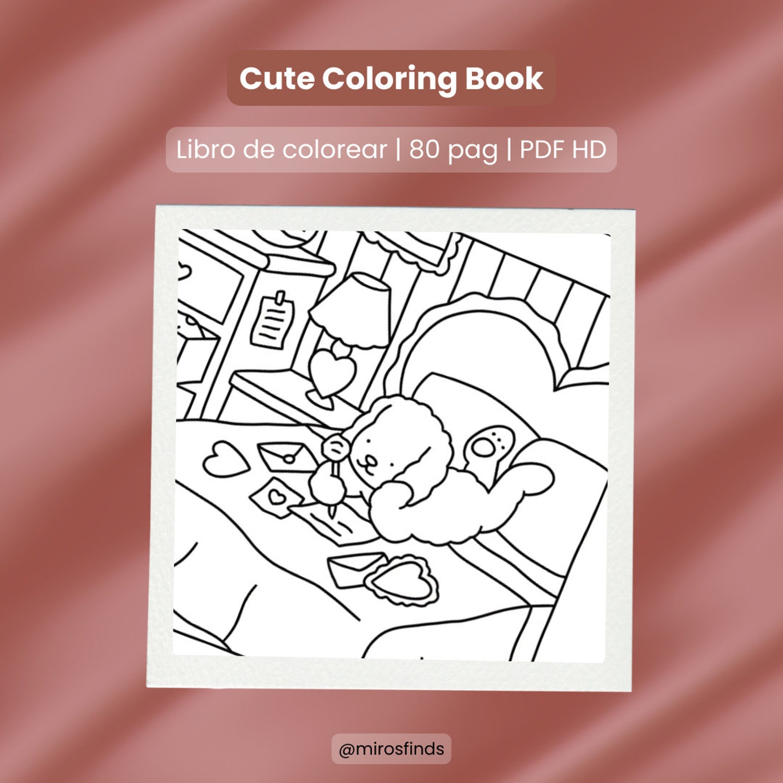Cute Coloring Book Coloring Book Printable PDF Instant Digital Download ...