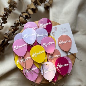 50 Personalized Balloon Magnets: Custom Baby Shower Favors