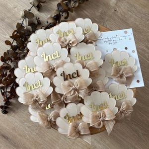 50 Seashell Personalized Magnet Favors: Custom Baby Shower Gifts