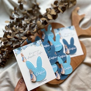 Rabbit plexi gesneden magneet - gepersonaliseerde magneet - aangepaste koelkastmagneet, cadeaus pasgeborene, babycadeaus, op maat - gepersonaliseerd cadeau, aangepaste gunsten