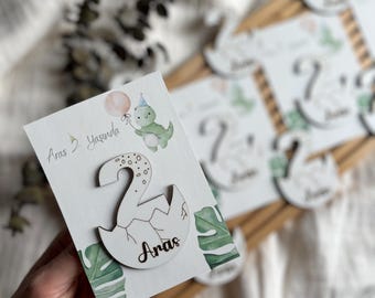 50 imanes personalizados de dinosaurios: recuerdos de cumpleaños personalizados para bebés