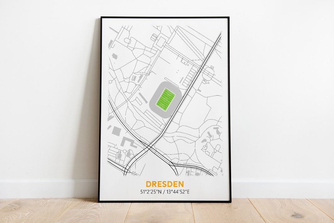 Map Design of Rudolf Harbig Stadion SG Dynamo Dresden DIGITAL DOWNLOAD ...