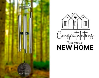 Personalized wind chime pictures, New home gift for couple, Congratulations new home, New home windchime, Custom wind chimes, Wedding gifts