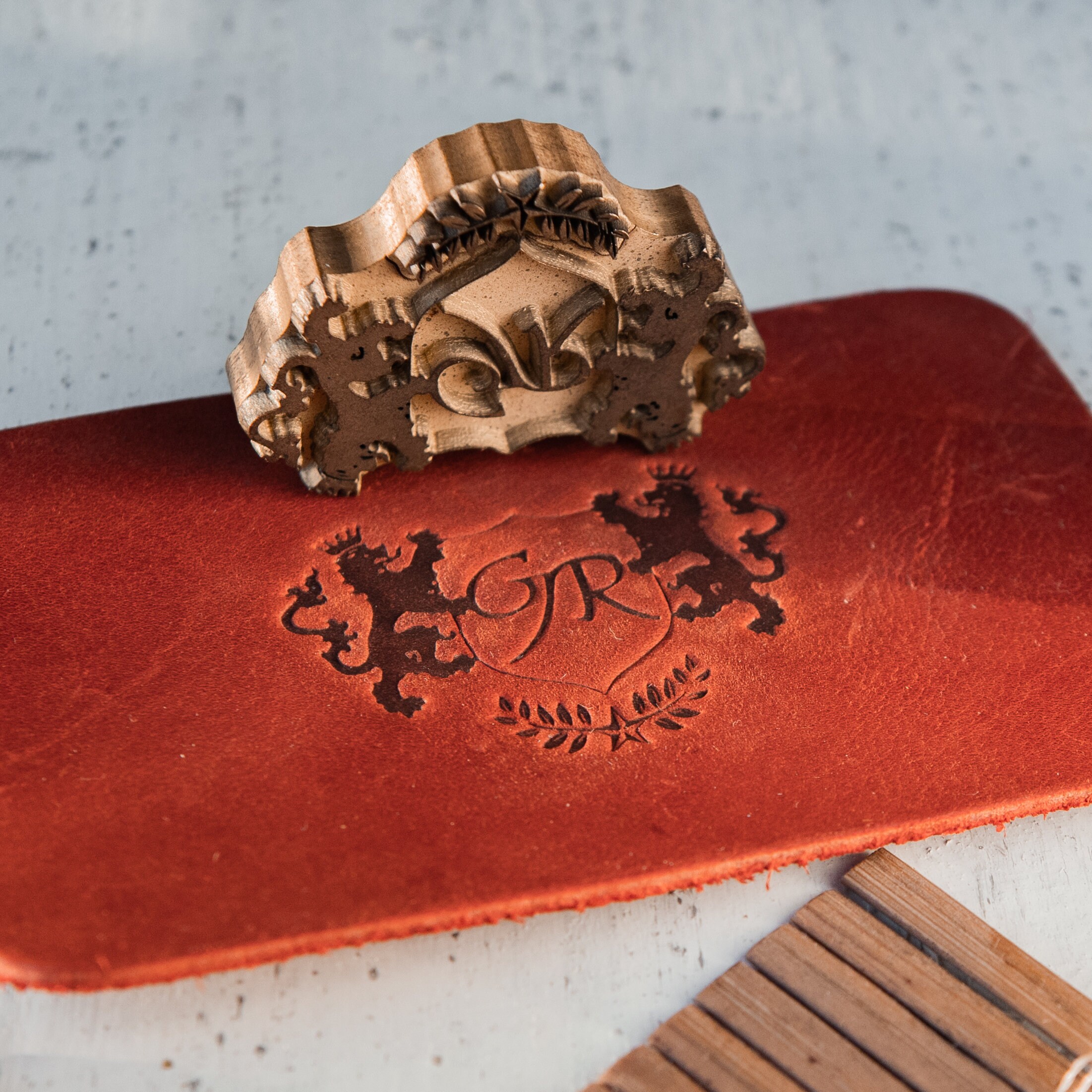 Custom Leather Embossing Stamp, Leather Brass Stamp, Embossing Stamp