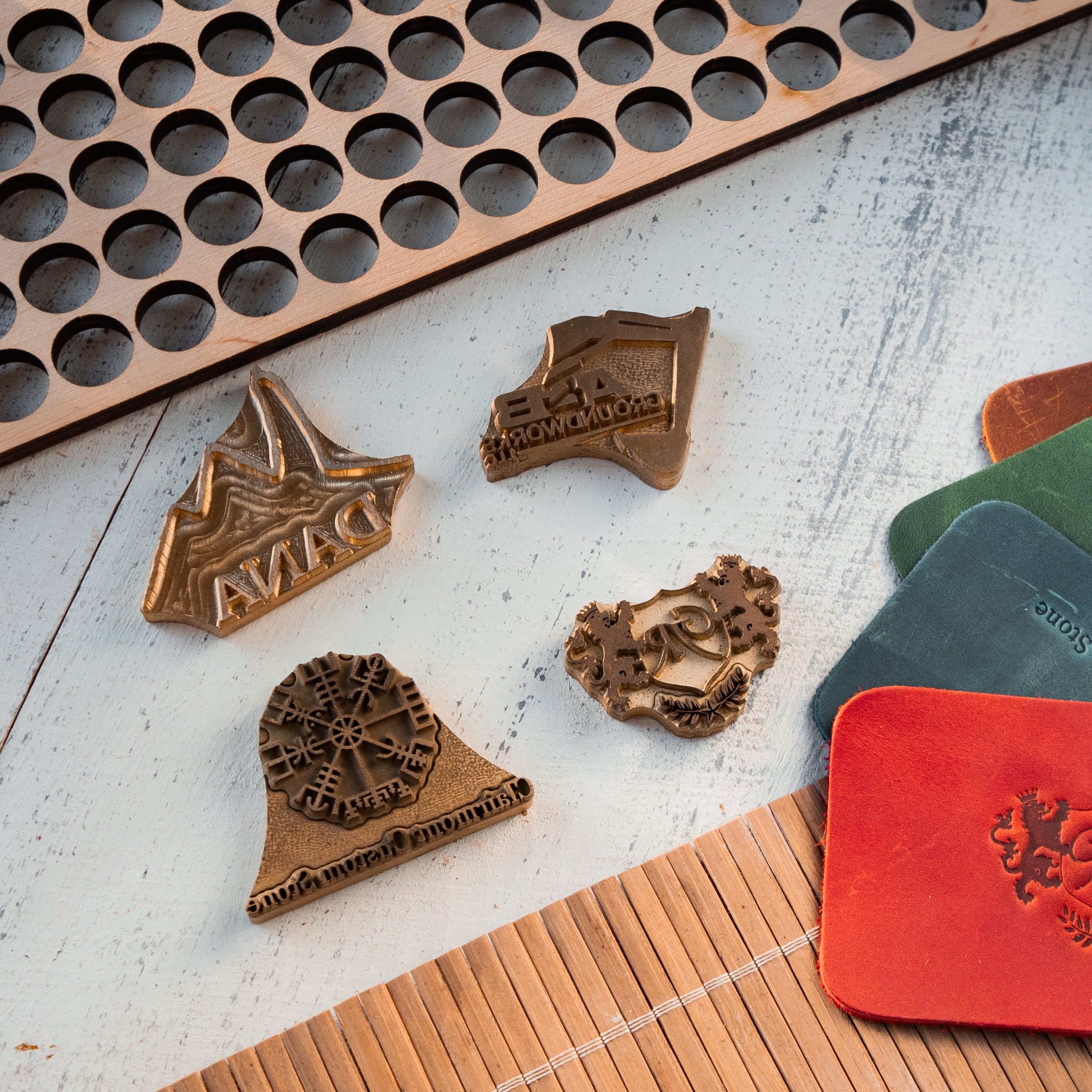 Custom Leather Embossing Stamp, Leather Brass Stamp, Embossing Stamp