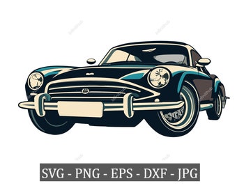 Vintage Sports Car Multi-Surface Instant download SVG, PNG, EPS, dxf, jpg digital download for T-shirts, Bottles, Cars, Mobile covers, Mugs