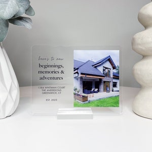 Home Portrait Plaque, Closing Gift House Warming Gift New Home Owner Gift Realtor Gift for Client New Home Personalized Gift First Home Gift
