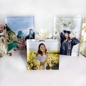 Personalisierter Fotodruck, Acrylbilderrahmen, Geschenk für Sie, Geschenk für Freundin, Geschenk für Frau, Kristallglas Fotoblock