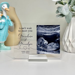 Pregnancy Announcement Grandparents Plaque, Baby Announcement Reveal Idea Grandparents Pregnancy Reveal Gift New Grandparents Gift