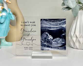 Pregnancy Announcement Grandparents Plaque, Baby Announcement Reveal Idea Grandparents Pregnancy Reveal Gift New Grandparents Gift