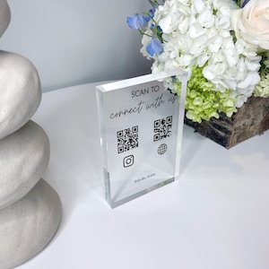 Benutzerdefiniertes Multi QR-Code-Zeichen, personalisiertes Small Business Social Media QR-Zeichen, Small Business Decor, Beauty, Spa, Salon, Restaurant, Büro
