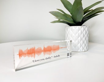 Sound Wave Art, Custom Sound Wave Print, Voice Recording, Your Song Choice, QR Code Scan, Anniversary Christmas Gift, Memorial Keepsake