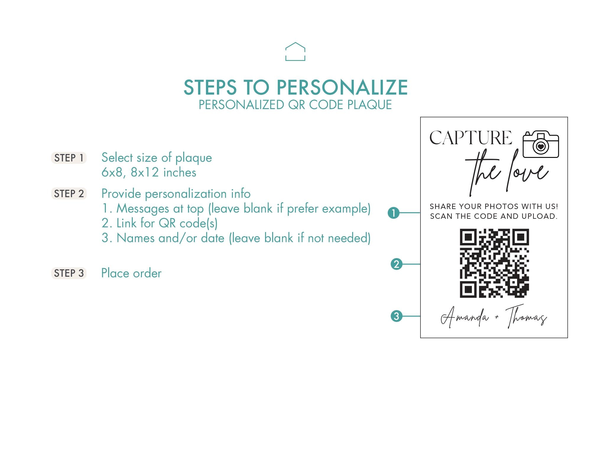 Wedding QR Code Sign, QR Code Photos Sign, Capture the Love, Acrylic ...