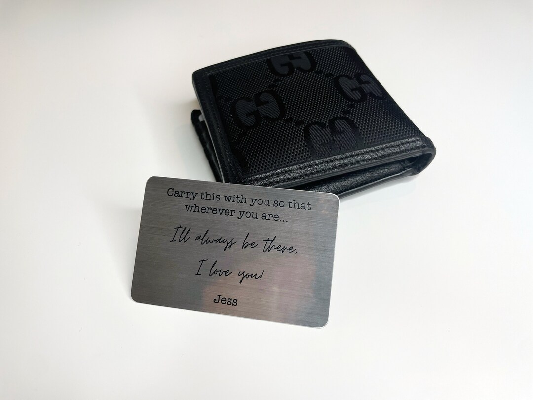 Wallet Card Message Personalized Wallet Message Card, Custom Metal Wallet Insert ...