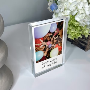 Polaroid Vintage Photo Print with Custom Message, Best Friend Gift, Anniversary Gift, Gift For Boyfriend Gift for Him Family Vacation Memory