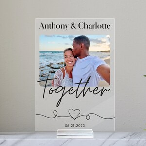 Personalized Couple Anniversary Photo, Valentine&#39;s Day Gift for Her, Custom Gift for Boyfriend Husband, Couple Photo Print, Acrylic Plaque