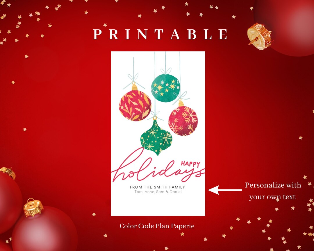 Editable Holiday Tag Printable Christmas Tags for Quick and - Etsy