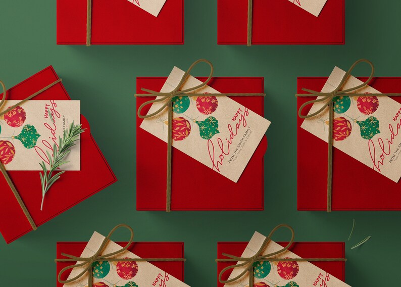 Editable Holiday Tag Printable Christmas Tags for Quick and - Etsy