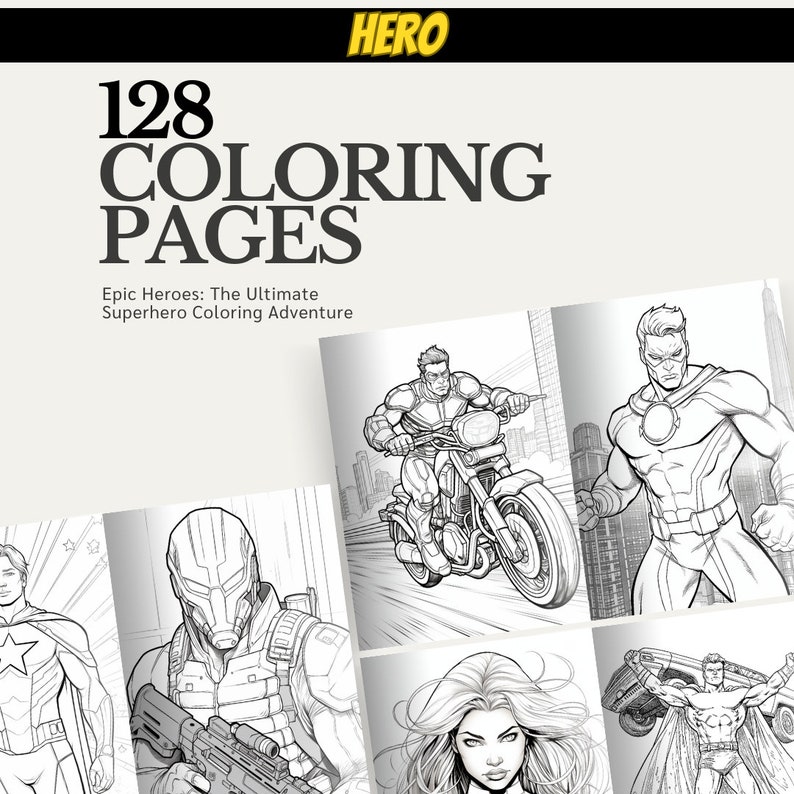 Epic Heroes: the Ultimate Superhero Coloring Adventure, Adult & Kids