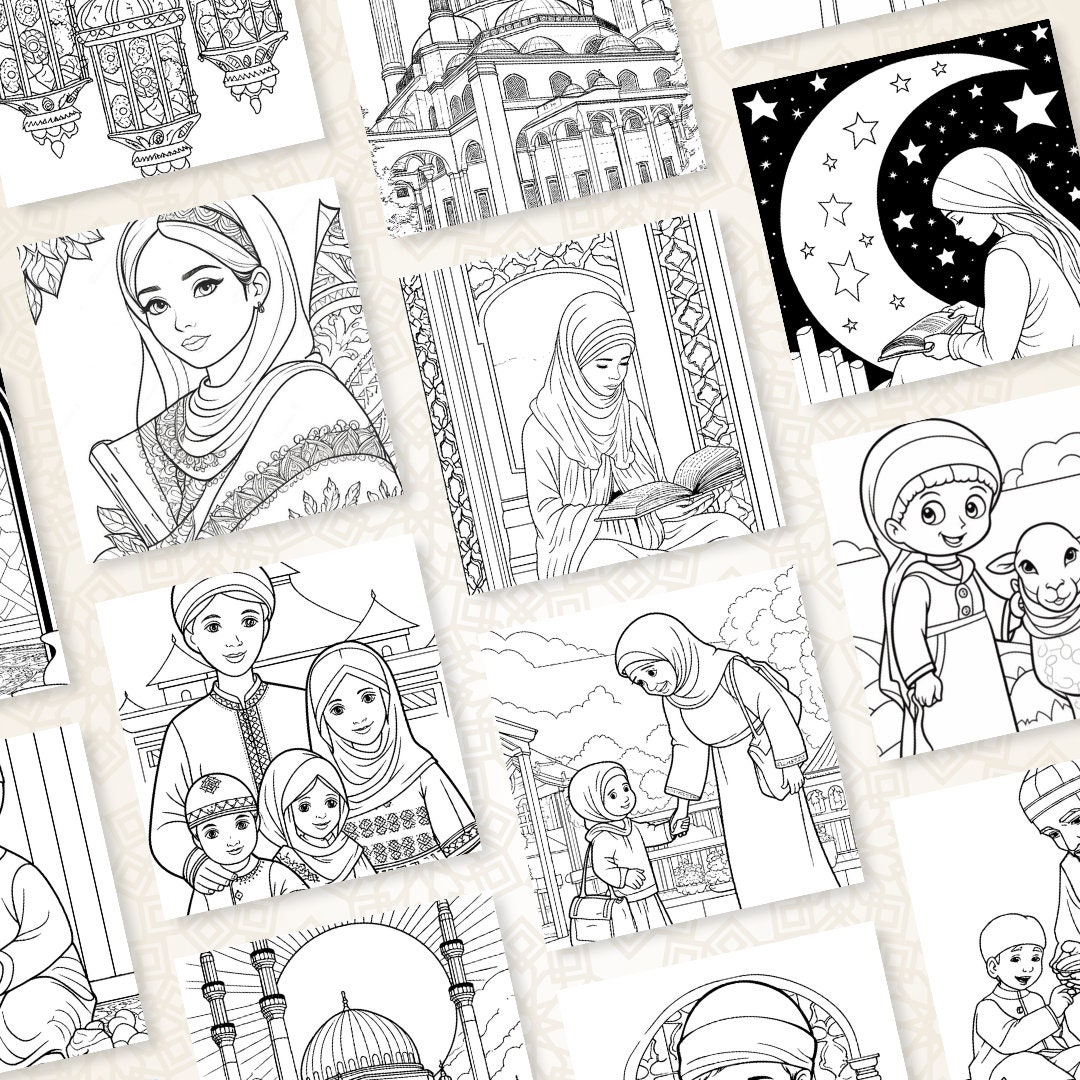 Ramadan Activity Book Printable For Kids, Ramadan Coloring For Ages 6