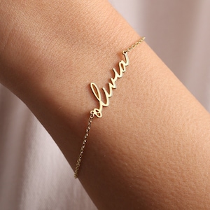 Custom Name Bracelet, Personalized Name Bracelet, Custom Gold Bracelet, Name Bracelet, Dainty Bracelet, Custom Bracelet, Bracelet Femme