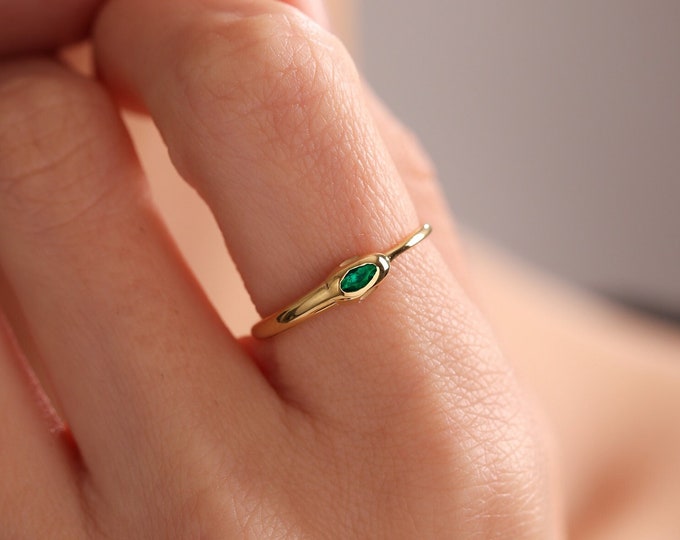 Ouroboros Ring,  Personalized Sterling Silver Snake Ring with Birthstone, Oroboros Ring, Infinity Ring, Birthstone Jewelry, Birthday Gift