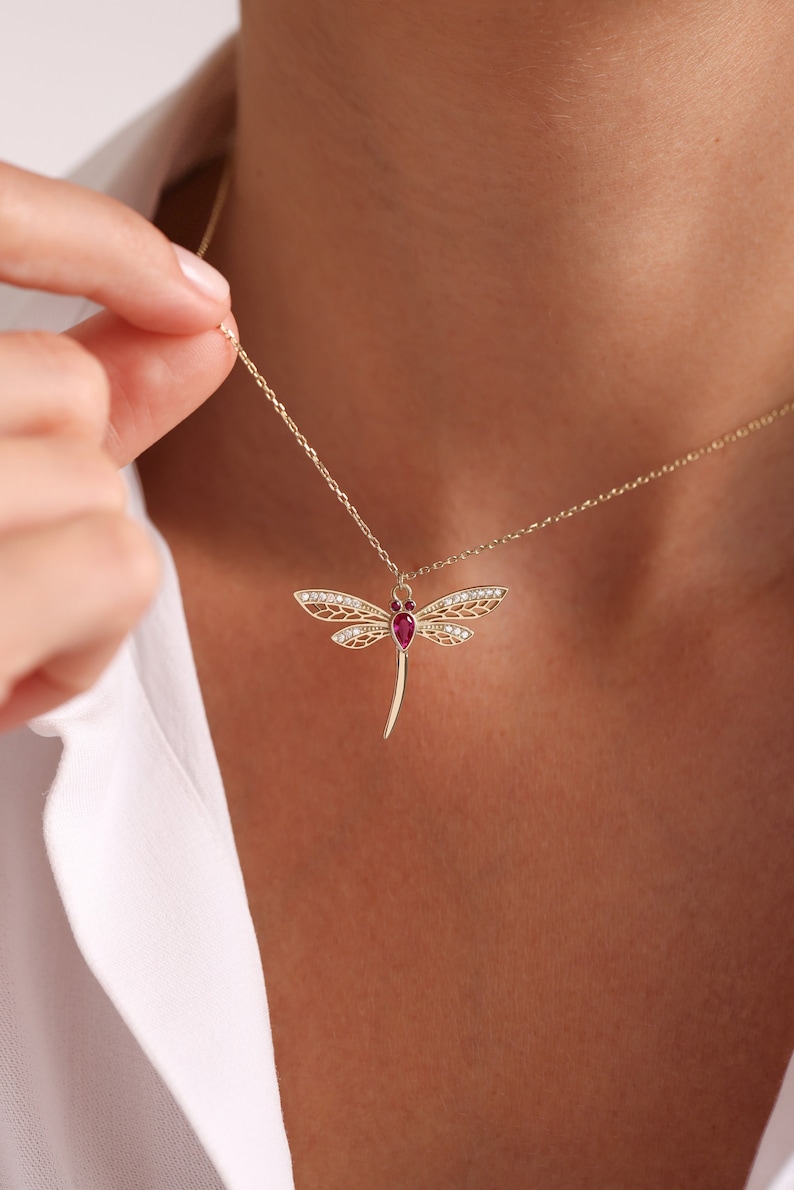 Dragonfly Necklace with Birthstone, Dragonfly Jewelry, Dragonfly Gifts, Dragonfly Pendant, Dragon Fly Necklace, Dragonfly Broach, Spiritual Gift