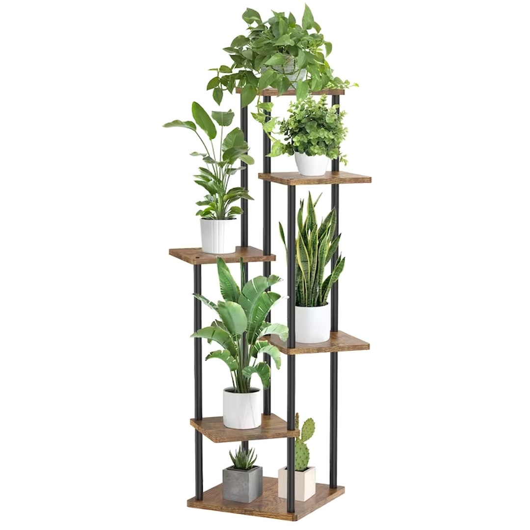Unho 7-Tier Metal Plant Stand: Corner Flower Display Rack For Home, Patio Decor:Home & Garden